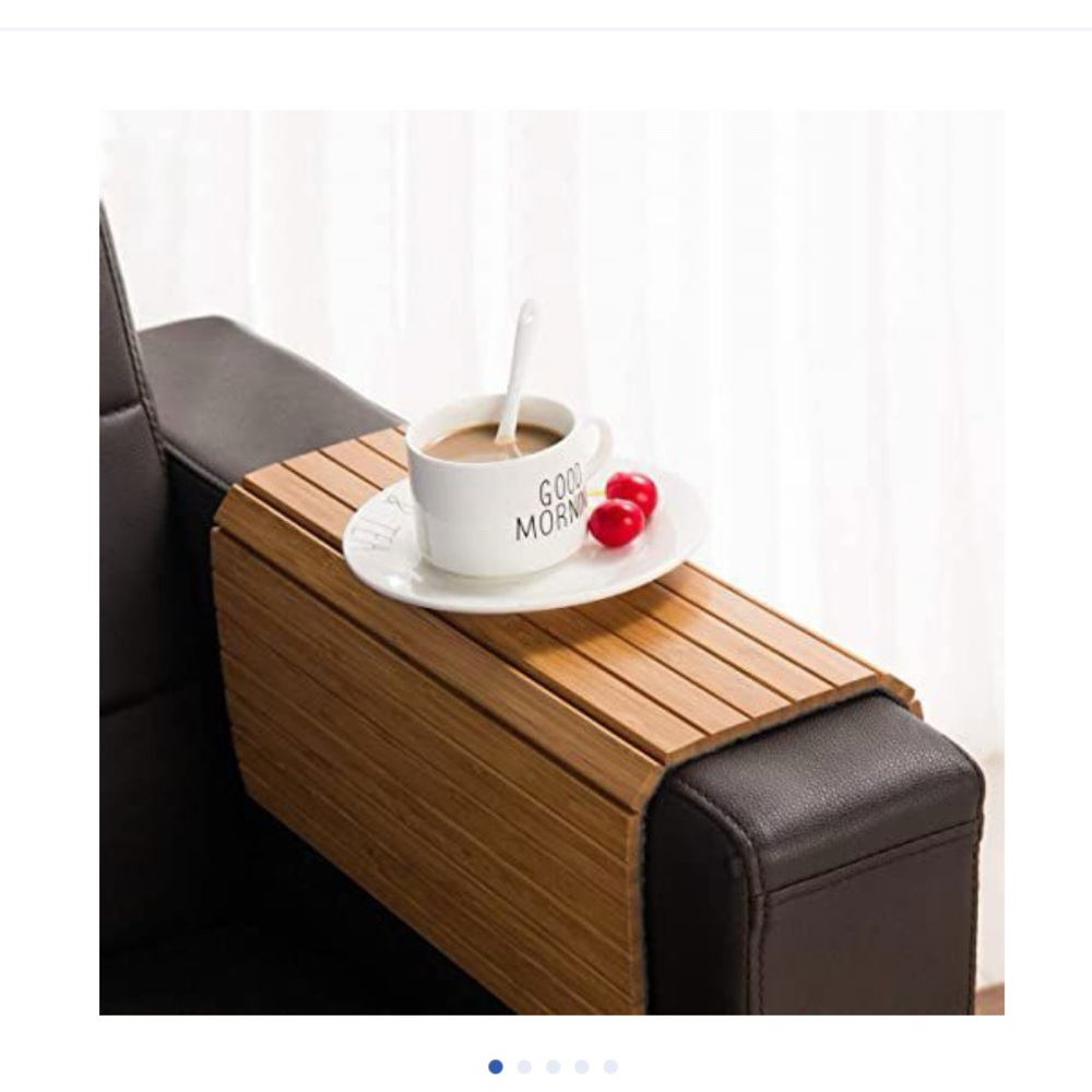 Wooden Sofa Arm Tray - Brown